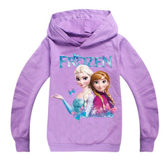 Frozen Princess Elsa Casual Sweatshirt Spring Autumn Hoodie for Kids