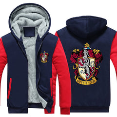 Gryffindor Unisex Lined Hoodie Fleece Sweatshirt Full Zipper Hooded Thicken Jacket