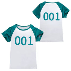 Squid Game Short Sleeve T-Shirt Boys Girls Halloween Fancy Cosplay Costume