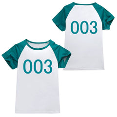 Squid Game Short Sleeve T-Shirt Boys Girls Halloween Fancy Cosplay Costume