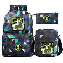 Ben 10 Schoolbag Backpack Shoulder Bag Pencil Bag 3pcs set for Kids Students