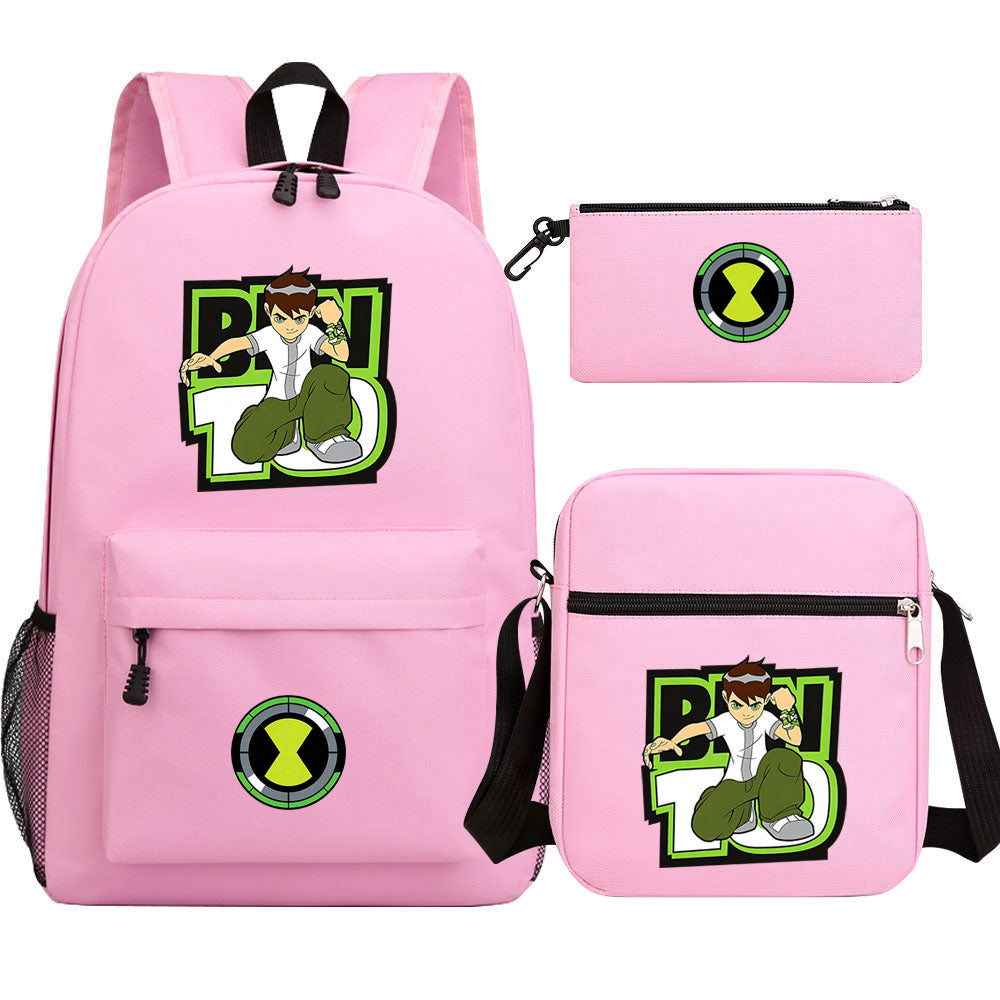 Ben 10 Schoolbag Backpack Shoulder Bag Pencil Bag 3pcs set for Kids Students