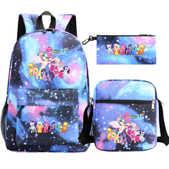 My Little Pony Schoolbag Backpack Shoulder Bag Pencil Bag 3pcs set for Kids Students