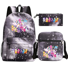 My Little Pony Schoolbag Backpack Shoulder Bag Pencil Bag 3pcs set for Kids Students