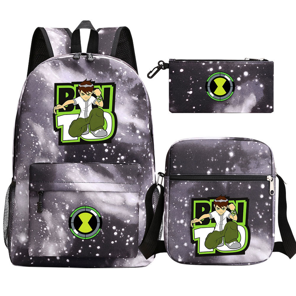 Ben 10 Schoolbag Backpack Shoulder Bag Pencil Bag 3pcs set for Kids Students