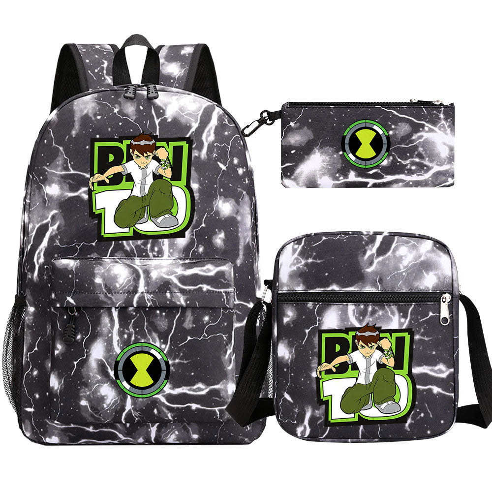 Ben 10 Schoolbag Backpack Shoulder Bag Pencil Bag 3pcs set for Kids Students