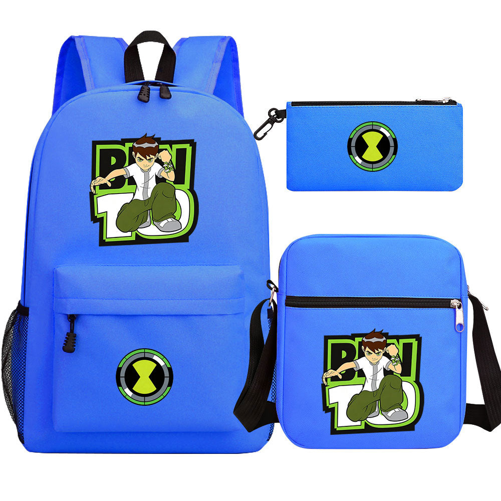 Ben 10 Schoolbag Backpack Shoulder Bag Pencil Bag 3pcs set for Kids Students