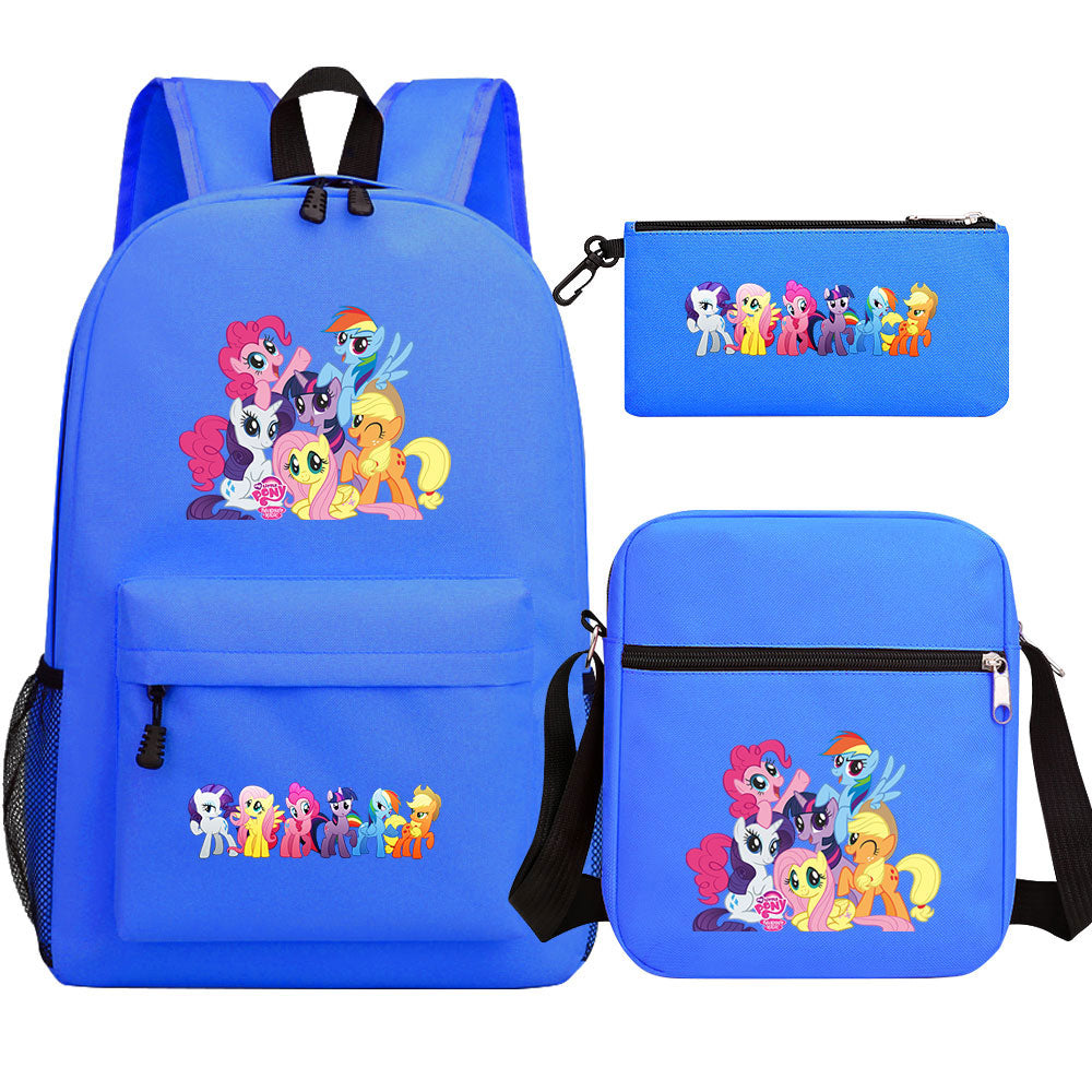 My Little Pony Schoolbag Backpack Shoulder Bag Pencil Bag 3pcs set for Kids Students