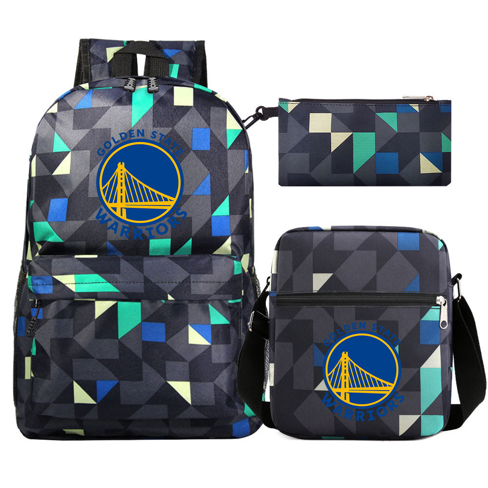 Golden State Warriors Schoolbag Backpack Shoulder Bag Pencil Bag 3pcs set for Kids Students