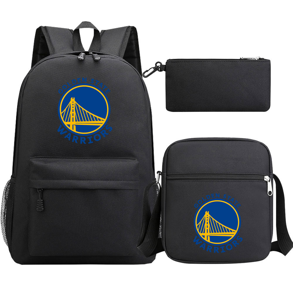 Golden State Warriors Schoolbag Backpack Shoulder Bag Pencil Bag 3pcs set for Kids Students