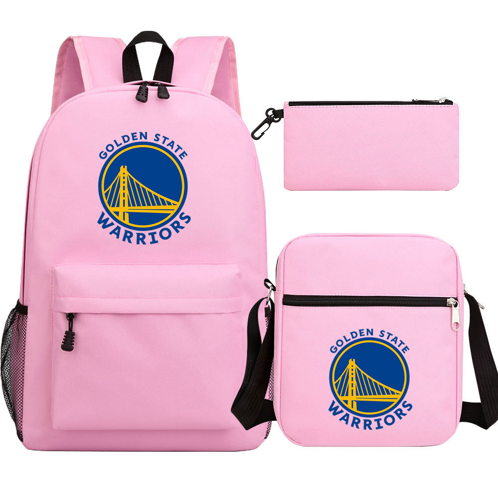 Golden State Warriors Schoolbag Backpack Shoulder Bag Pencil Bag 3pcs set for Kids Students