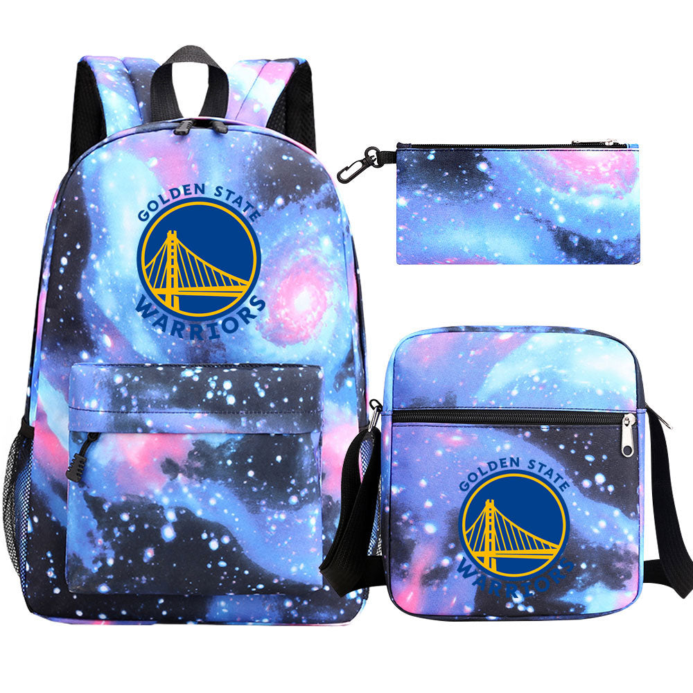 Golden State Warriors Schoolbag Backpack Shoulder Bag Pencil Bag 3pcs set for Kids Students