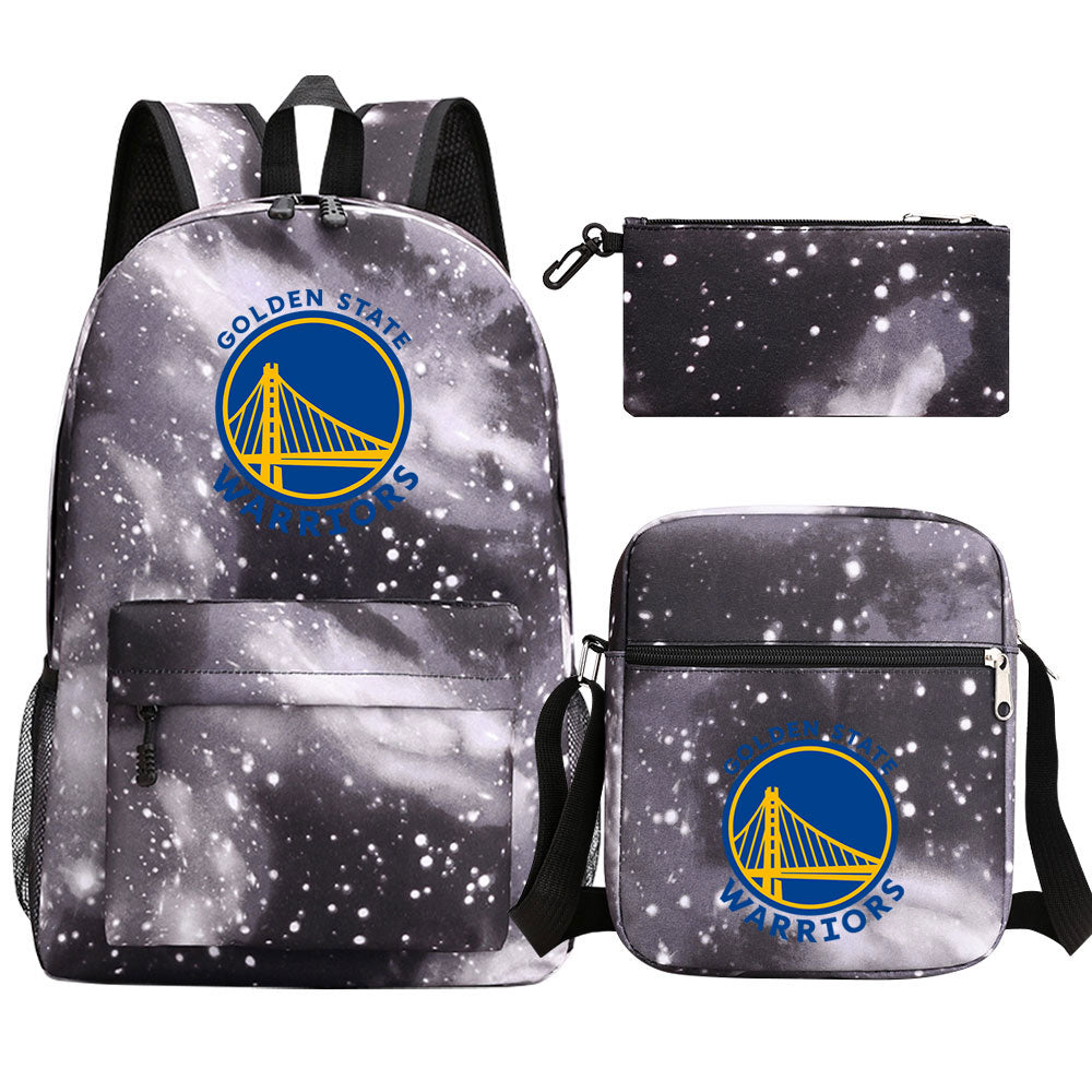 Golden State Warriors Schoolbag Backpack Shoulder Bag Pencil Bag 3pcs set for Kids Students