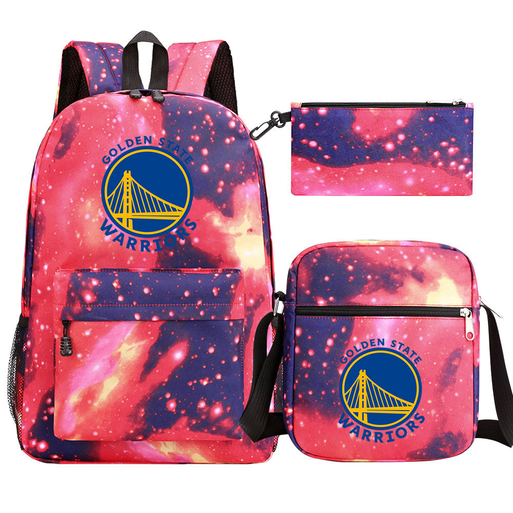 Golden State Warriors Schoolbag Backpack Shoulder Bag Pencil Bag 3pcs set for Kids Students