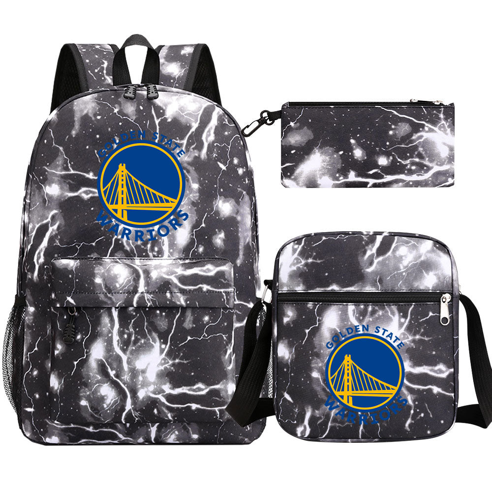 Golden State Warriors Schoolbag Backpack Shoulder Bag Pencil Bag 3pcs set for Kids Students