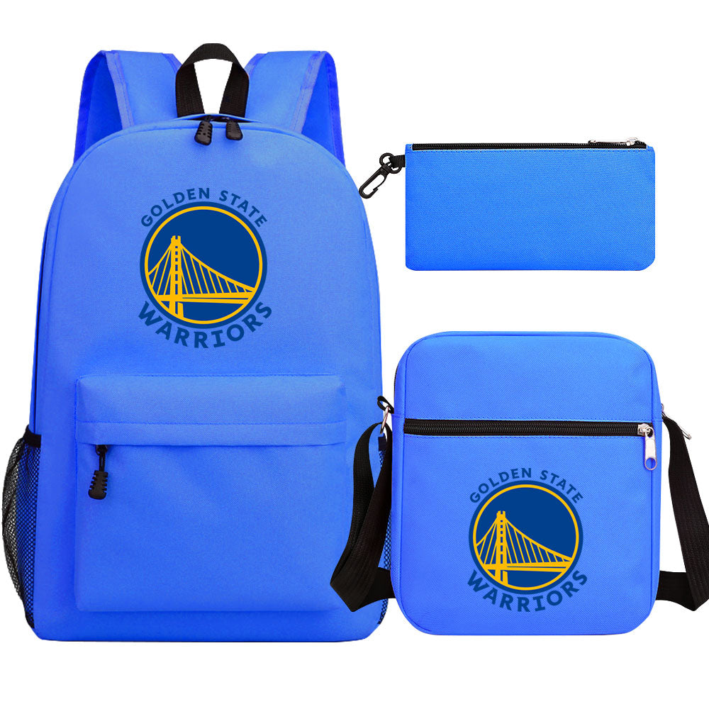 Golden State Warriors Schoolbag Backpack Shoulder Bag Pencil Bag 3pcs set for Kids Students
