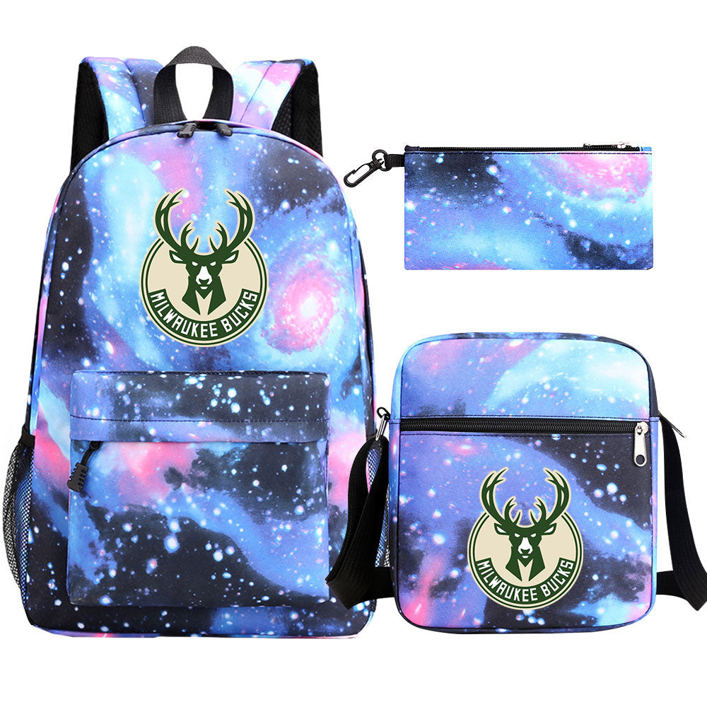 Boston Celtics Schoolbag Backpack Shoulder Bag Pencil Bag 3pcs set for Kids Students
