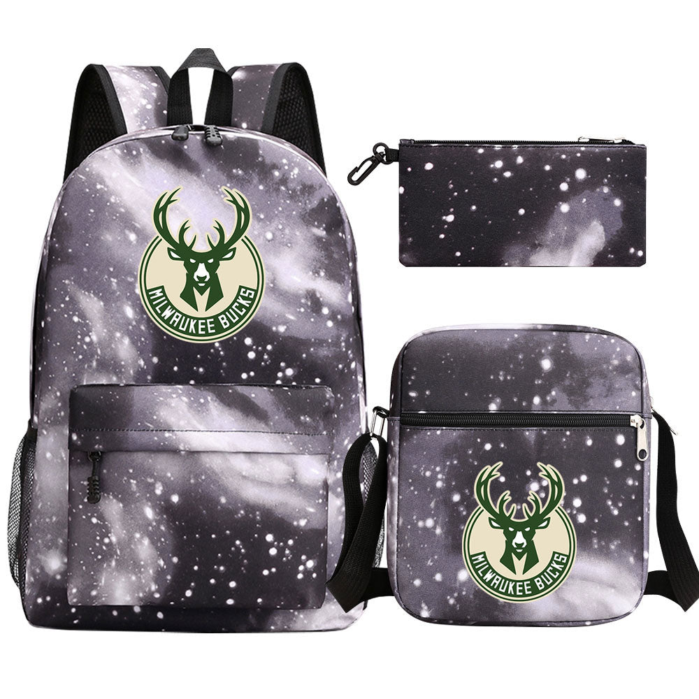 Boston Celtics Schoolbag Backpack Shoulder Bag Pencil Bag 3pcs set for Kids Students