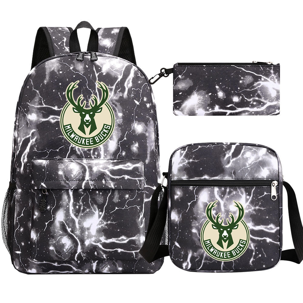 Boston Celtics Schoolbag Backpack Shoulder Bag Pencil Bag 3pcs set for Kids Students