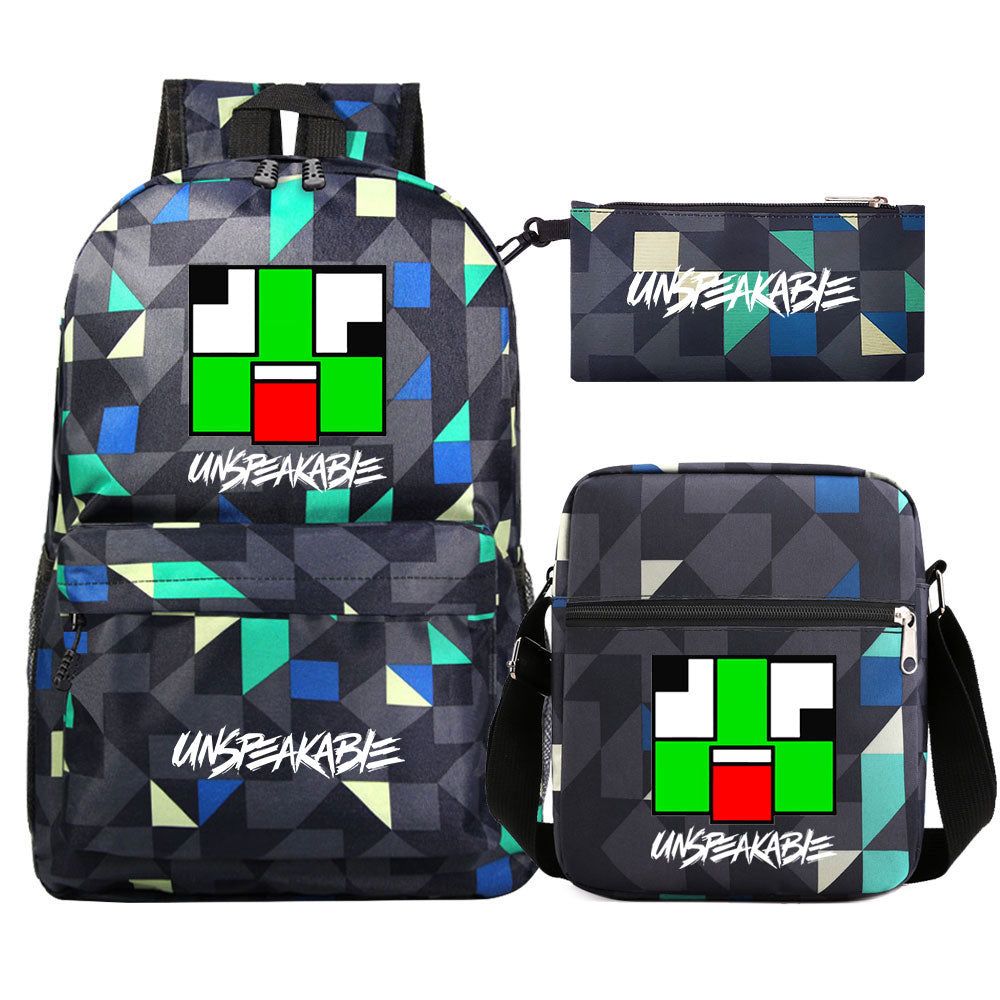Unspeakable Schoolbag Backpack Shoulder Bag Pencil Bag 3pcs set for Kids Students