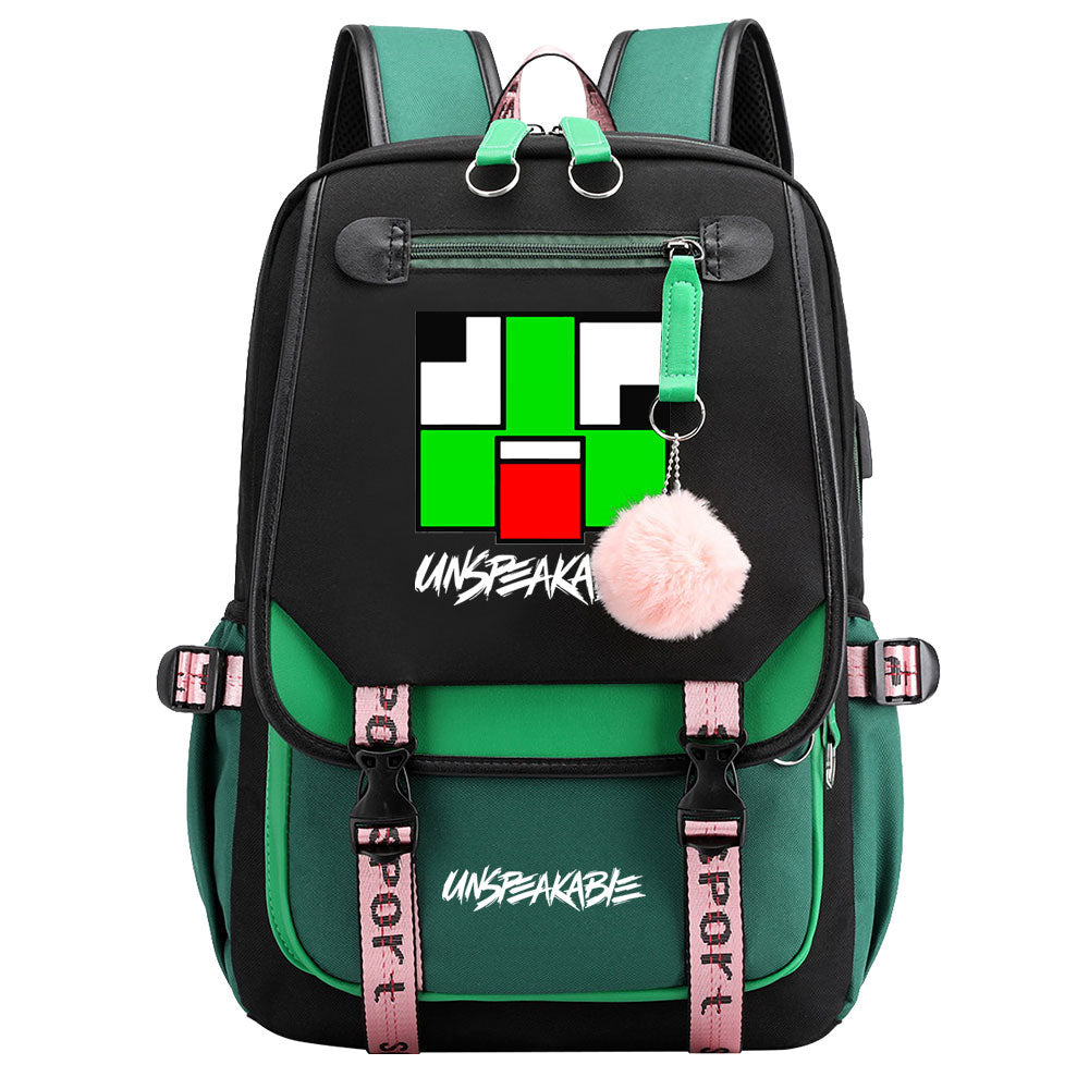 Unspeakable Waterproof Backpack School Notebook Travel Bag USB Charging