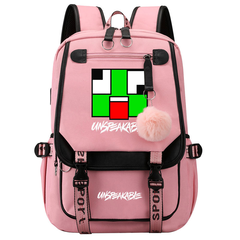 Unspeakable Waterproof Backpack School Notebook Travel Bag USB Charging