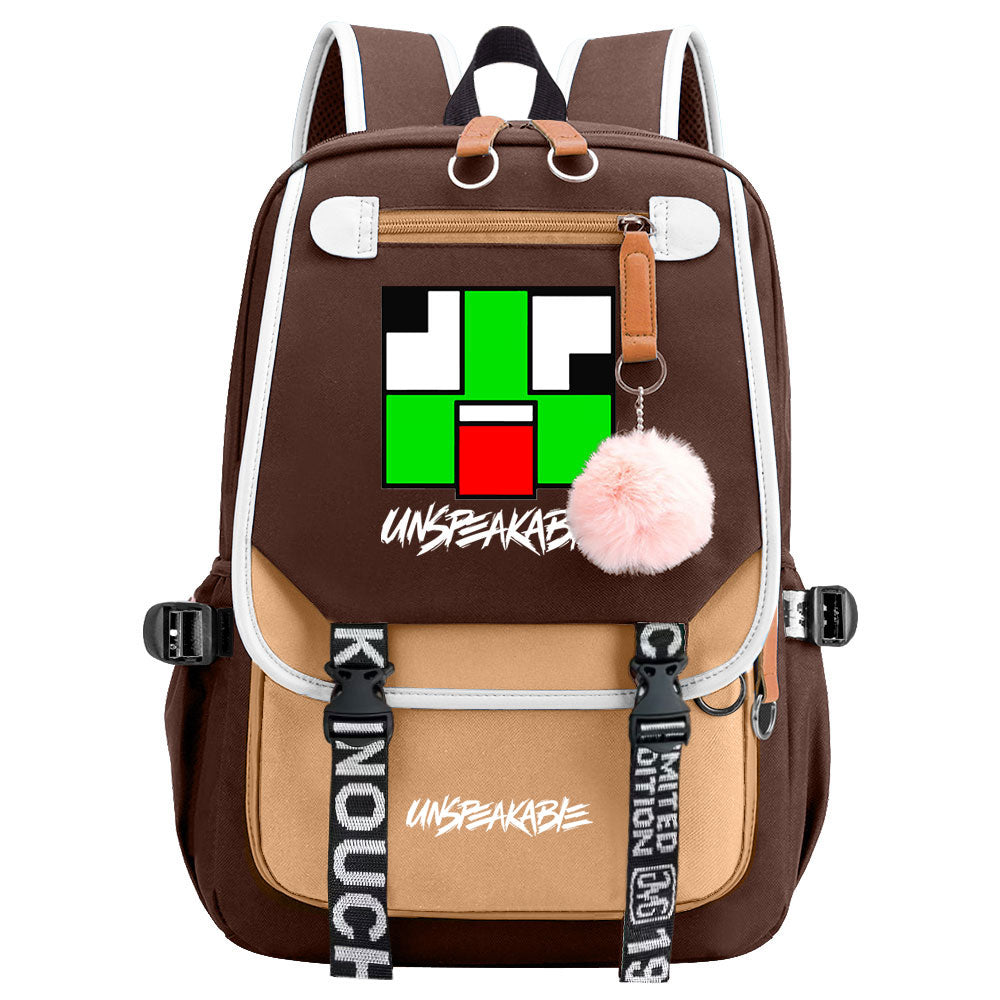 Unspeakable Waterproof Backpack School Notebook Travel Bag USB Charging