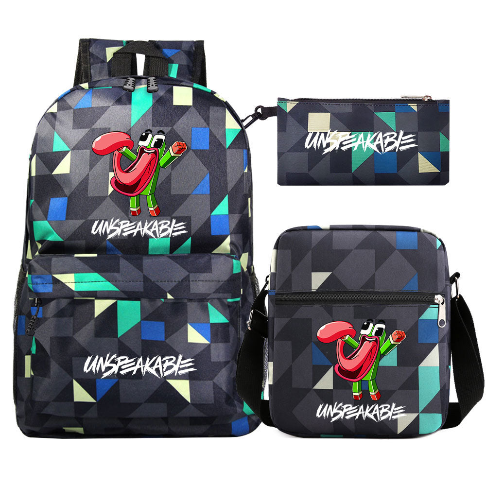Unspeakable Schoolbag Backpack Shoulder Bag Pencil Bag 3pcs set for Kids Students