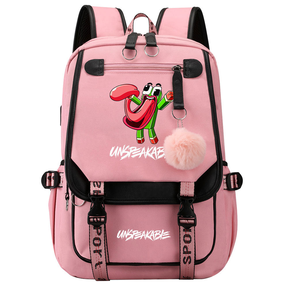 Unspeakable Waterproof Backpack School Notebook Travel Bag USB Charging