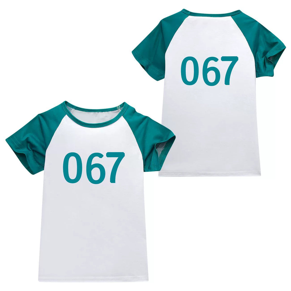 Squid Game Short Sleeve T-Shirts Boys Girls Halloween Fancy Cosplay Costume