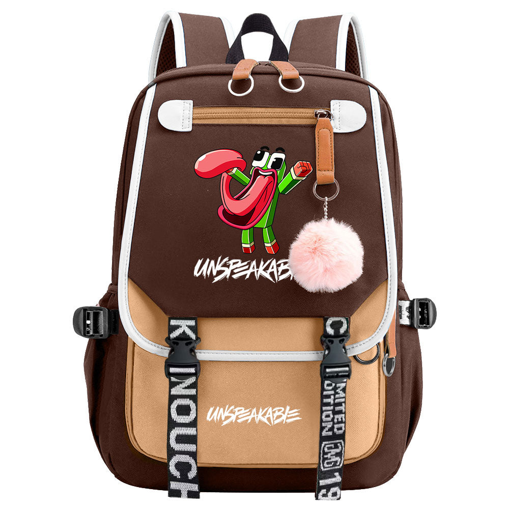 Unspeakable Waterproof Backpack School Notebook Travel Bag USB Charging