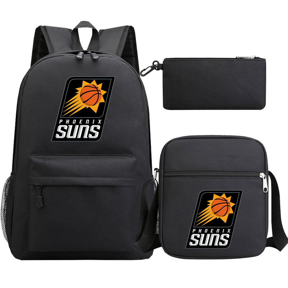 Phoenix Suns Schoolbag Backpack Shoulder Bag Pencil Bag 3pcs set for Kids Students