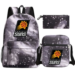 Phoenix Suns Schoolbag Backpack Shoulder Bag Pencil Bag 3pcs set for Kids Students
