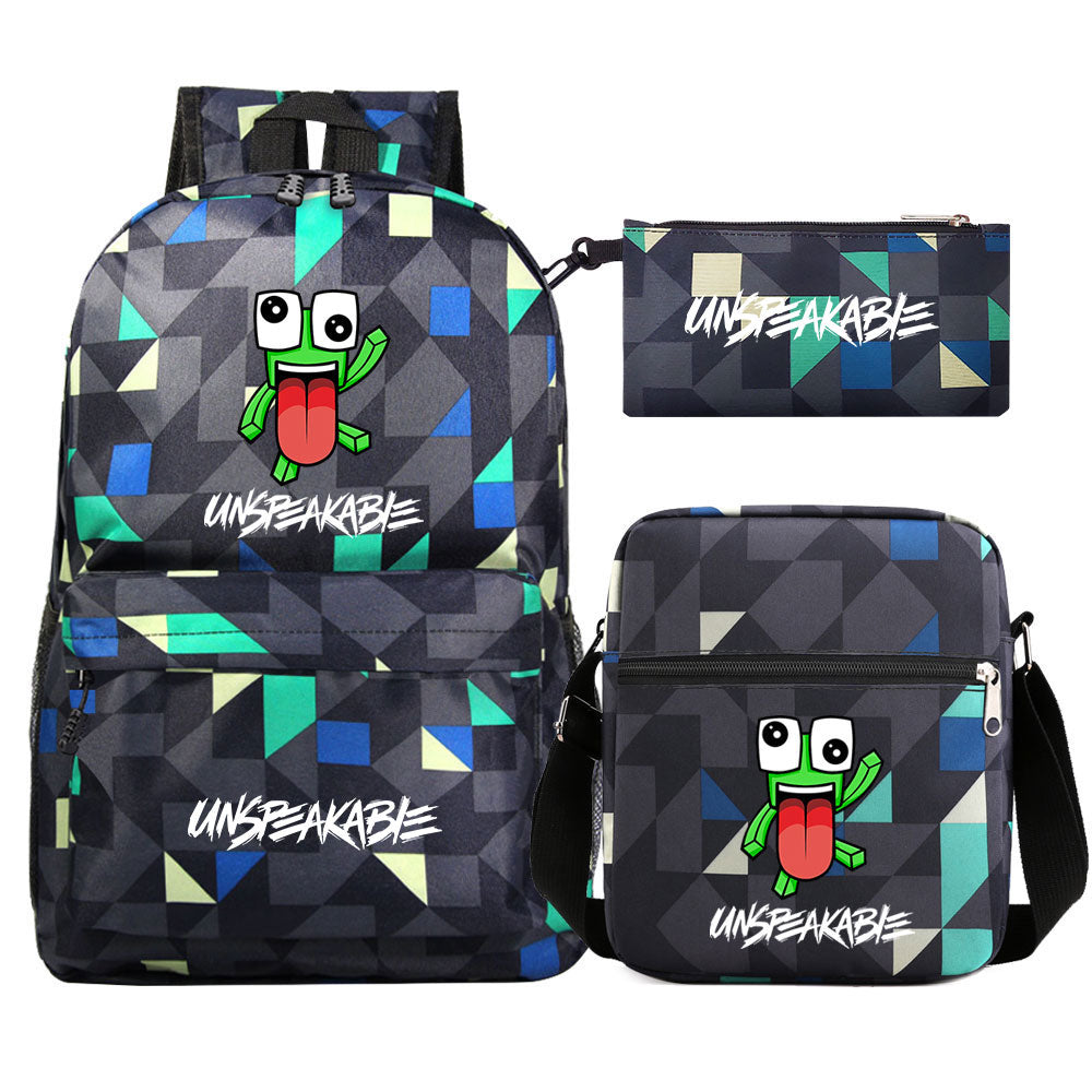 Unspeakable Schoolbag Backpack Shoulder Bag Pencil Bag 3pcs set for Kids Students