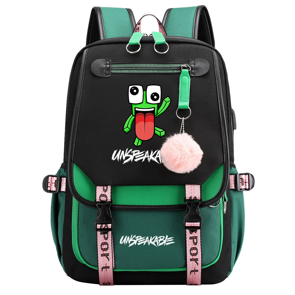 Unspeakable Waterproof Backpack School Notebook Travel Bag USB Charging