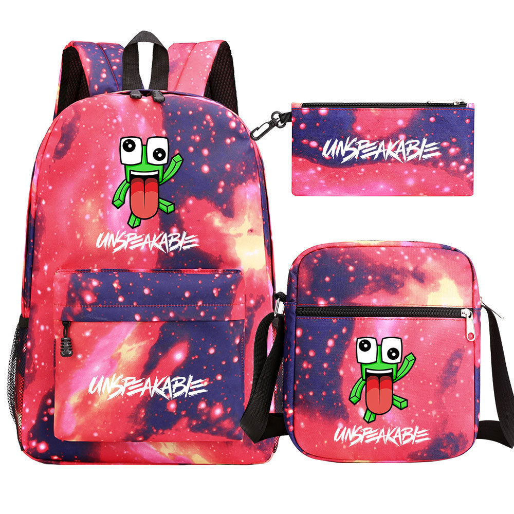Unspeakable Schoolbag Backpack Shoulder Bag Pencil Bag 3pcs set for Kids Students