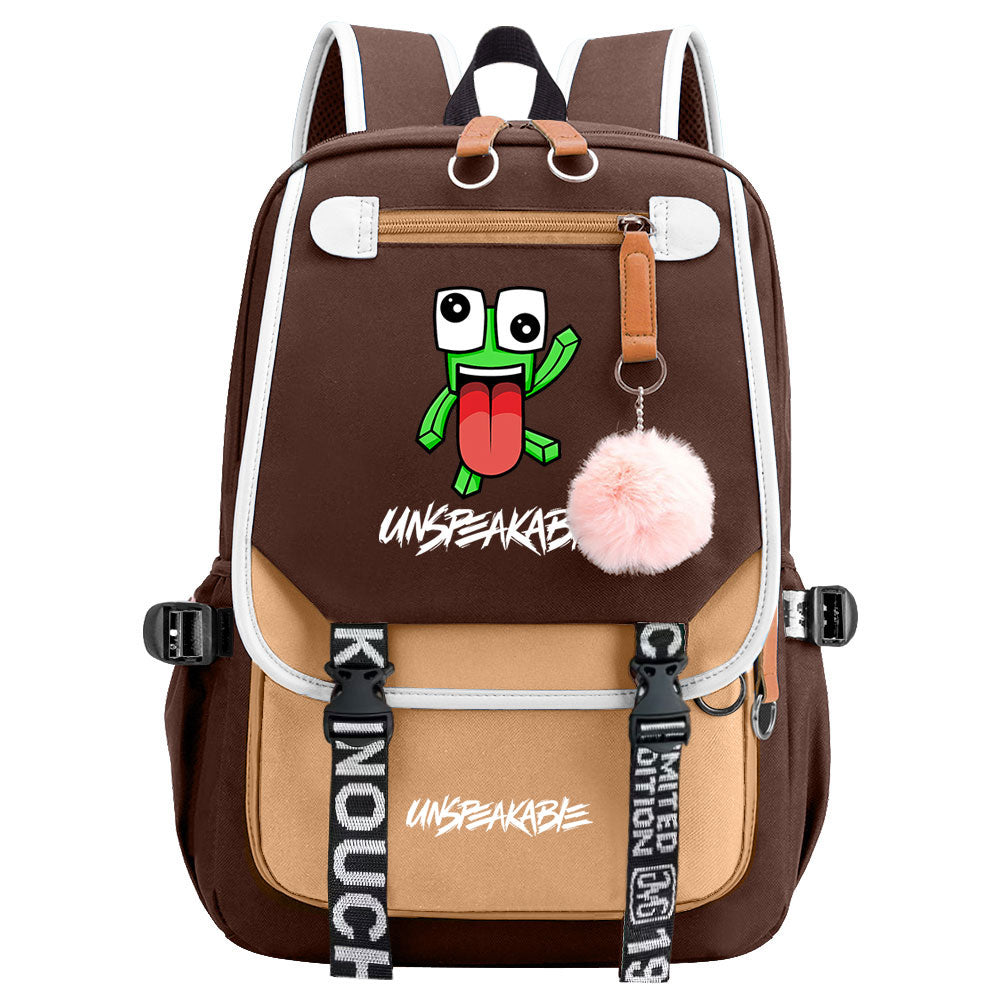 Unspeakable Waterproof Backpack School Notebook Travel Bag USB Charging