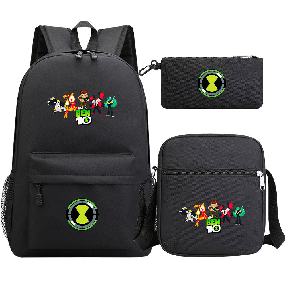 Ben 10 Schoolbag Backpack Shoulder Bag Pencil Bag 3pcs set for Kids Students