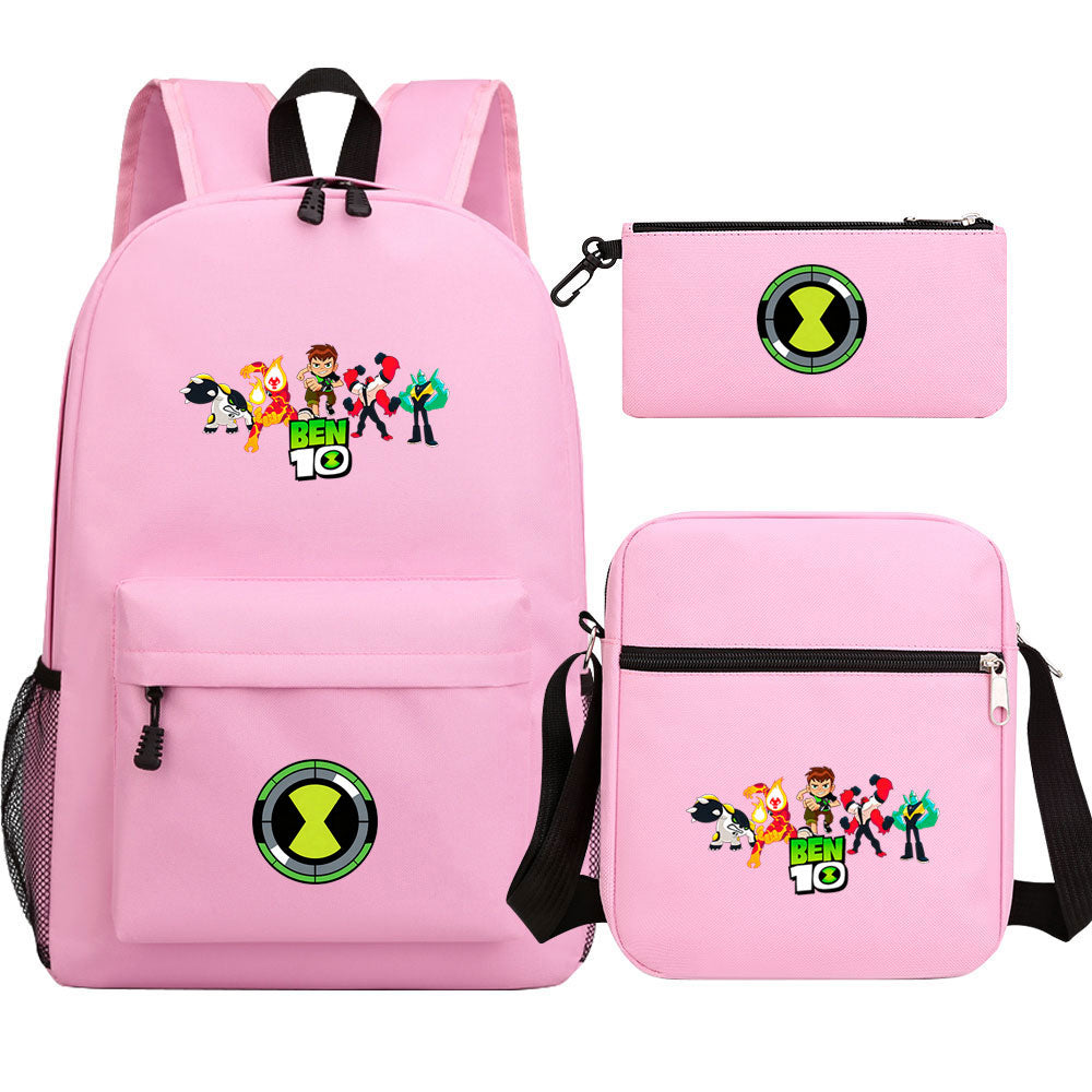 Ben 10 Schoolbag Backpack Shoulder Bag Pencil Bag 3pcs set for Kids Students