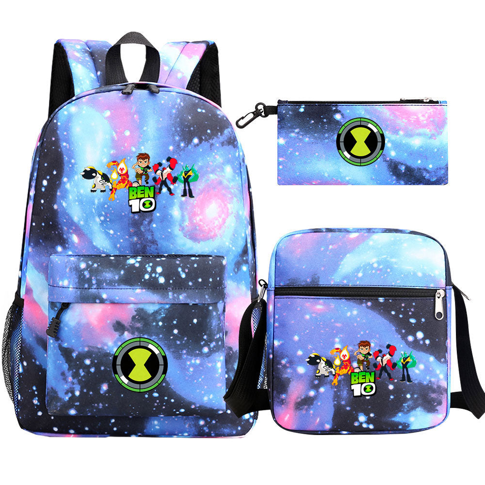 Ben 10 Schoolbag Backpack Shoulder Bag Pencil Bag 3pcs set for Kids Students