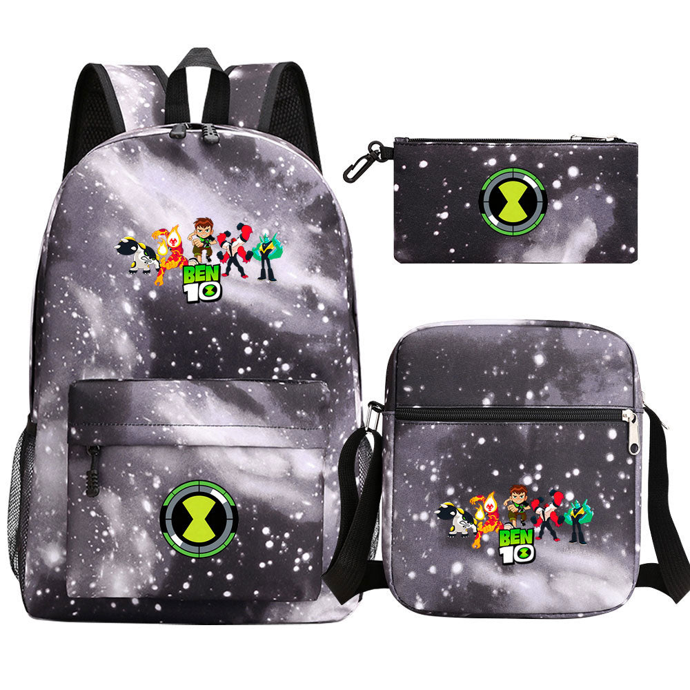 Ben 10 Schoolbag Backpack Shoulder Bag Pencil Bag 3pcs set for Kids Students