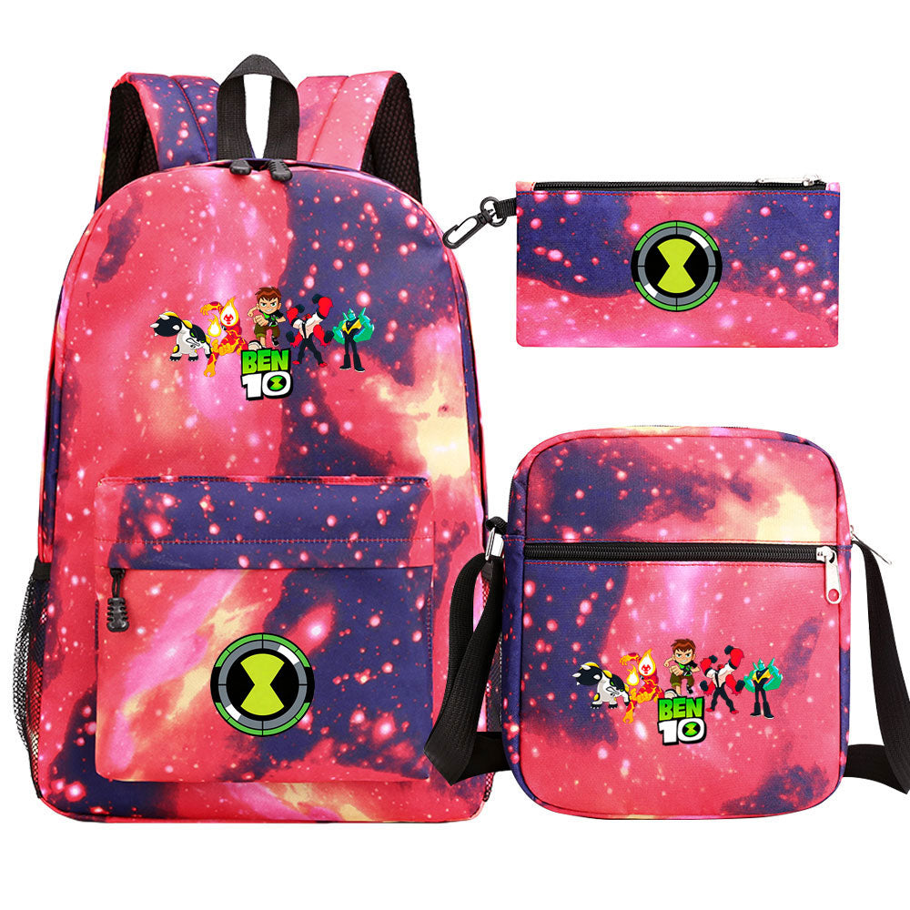 Ben 10 Schoolbag Backpack Shoulder Bag Pencil Bag 3pcs set for Kids Students