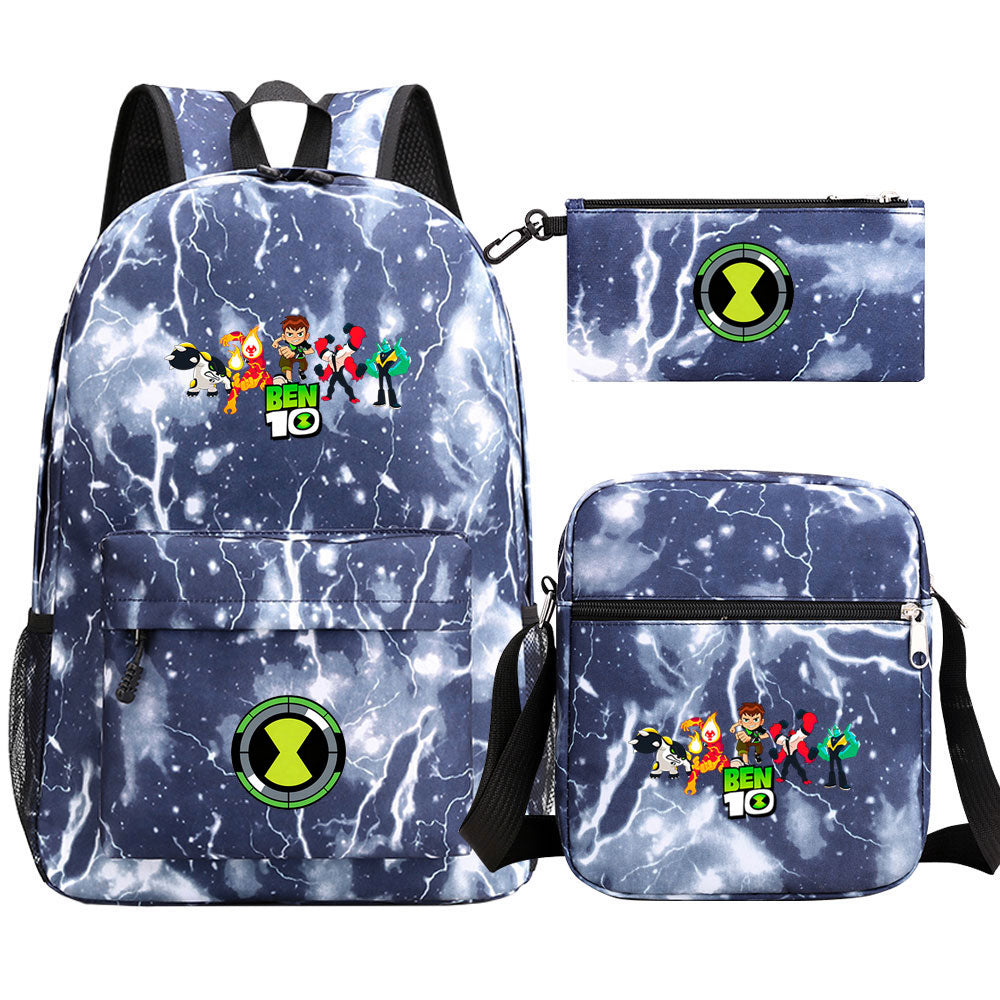 Ben 10 Schoolbag Backpack Shoulder Bag Pencil Bag 3pcs set for Kids Students