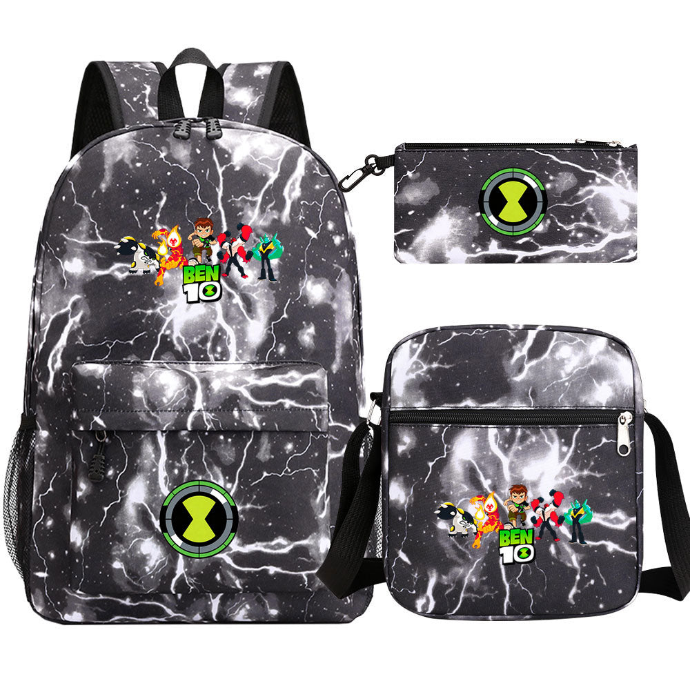 Ben 10 Schoolbag Backpack Shoulder Bag Pencil Bag 3pcs set for Kids Students