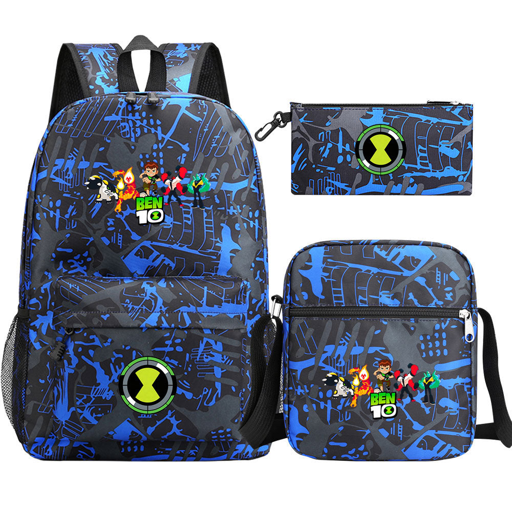 Ben 10 Schoolbag Backpack Shoulder Bag Pencil Bag 3pcs set for Kids Students