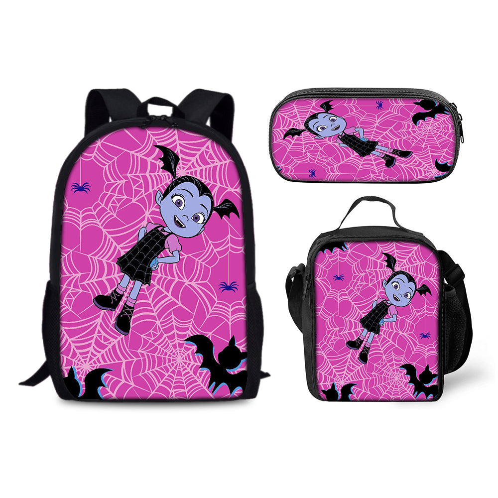 Vampirina Backpack Schoolbag Lunch Bag Pencil Bag for Kids Students 3PCS