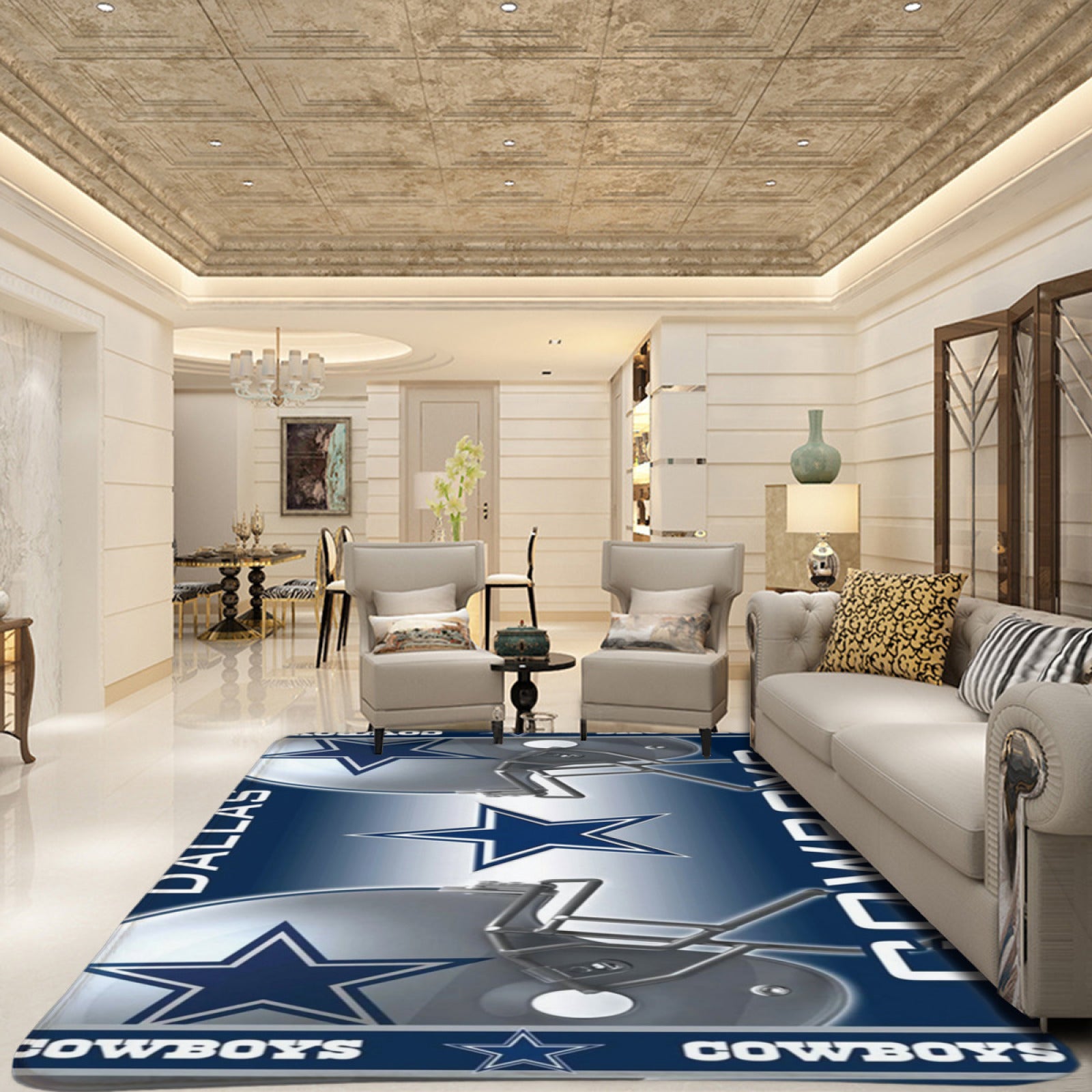 Dallas Rugby Cowboys Rugs Bedroom Living Room Bathroom Carpet Mat Rug