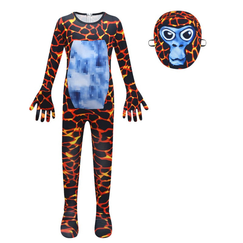 GorillaTag Cosplay Costume with Mask Boys Girls Bodysuit Halloween Fancy Jumpsuits