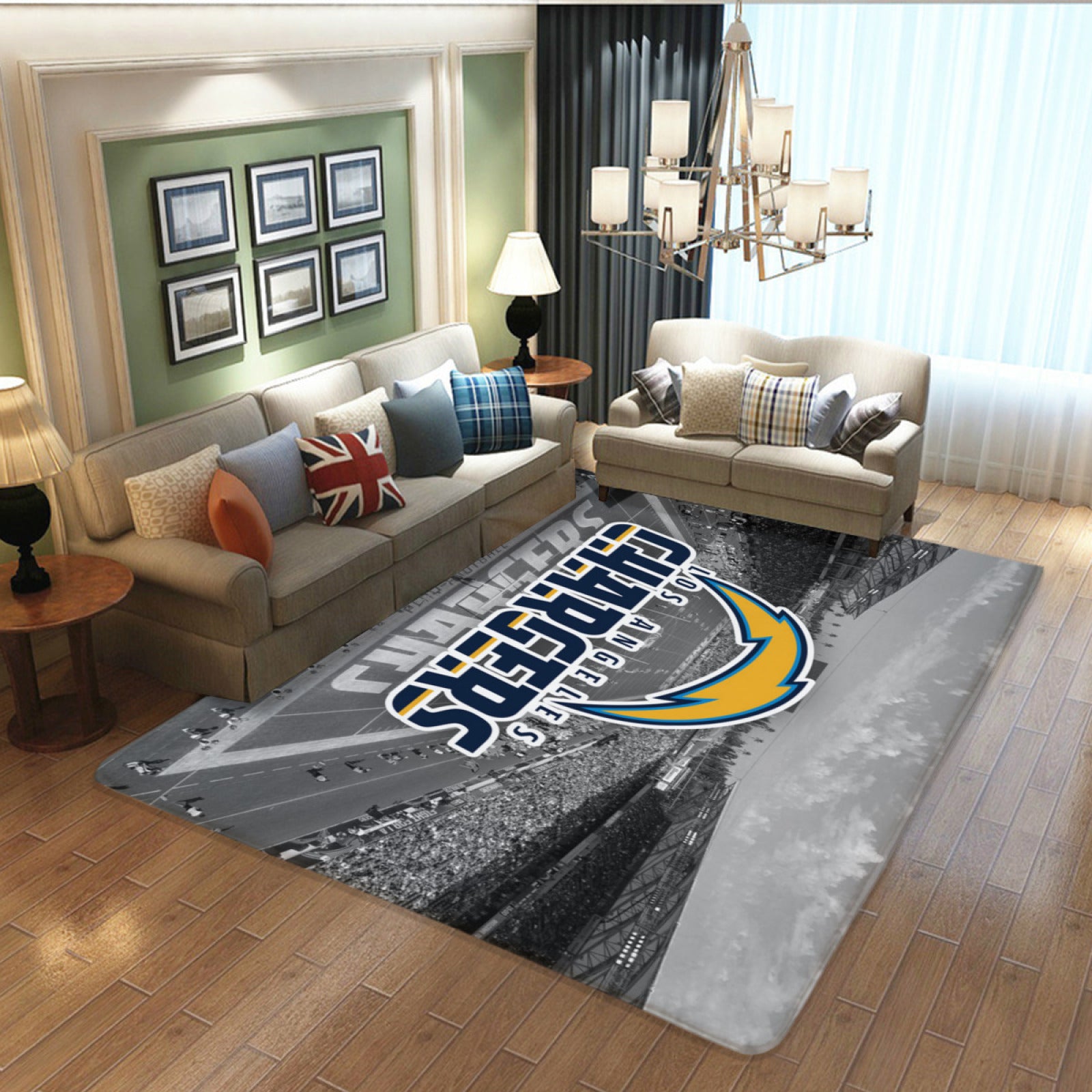 Los Angeles Rugby Chargers Rugs Bedroom Living Room Bathroom Carpet Mats Rug