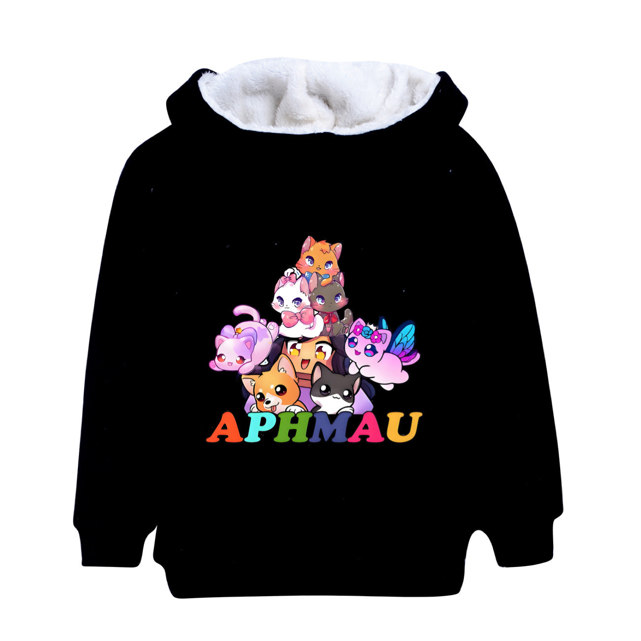 Aphmau Sherpa Lined Hoodie Fleece Sweatshirt Full Zip Hooded Jacket for Kids